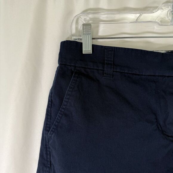 J. Crew Chino Shorts Women's 6 Navy Blue 4" Inseam 100% Cotton Mid Rise - Picture 2 of 10